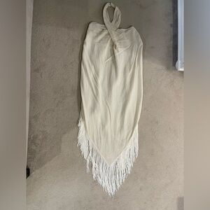 PQ Swim Cream Fringe cover up